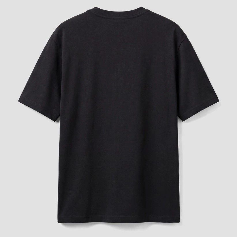 Μπλούζα με κοντό μανίκι Jersey rubber logo Black Antony Morato