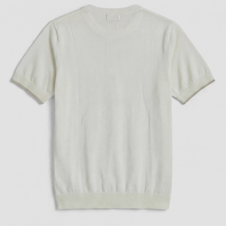 Μπλούζα με κοντό μανίκι πλεκτή Ecru Antony Morato