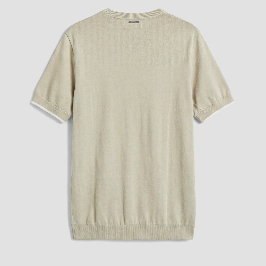 Μπλούζα με κοντό μανίκι πλεκτή Beige Antony Morato