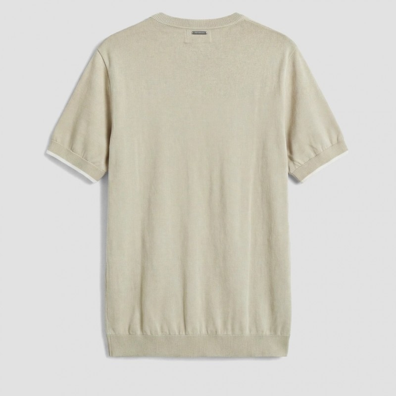 Μπλούζα με κοντό μανίκι πλεκτή Beige Antony Morato