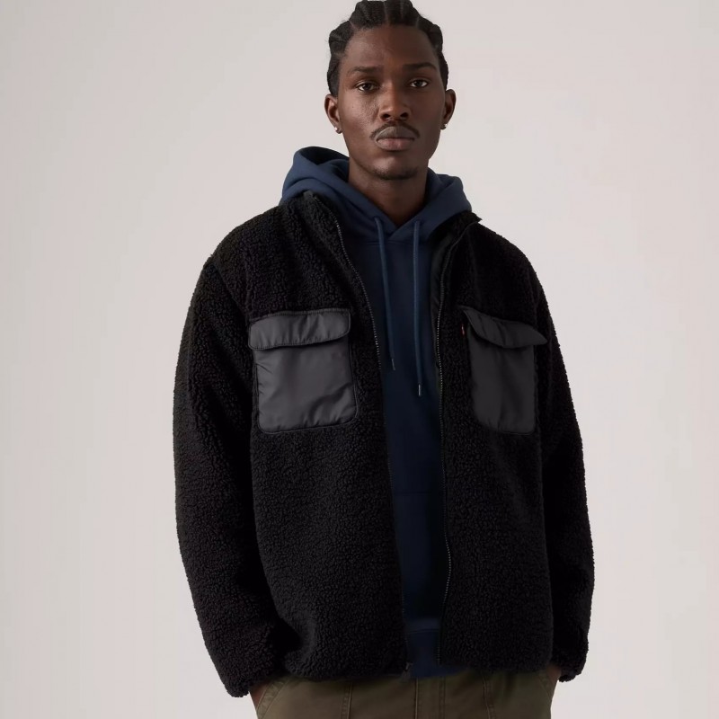 Μπουφάν από απαλό φλις Sherpa Black Levi's