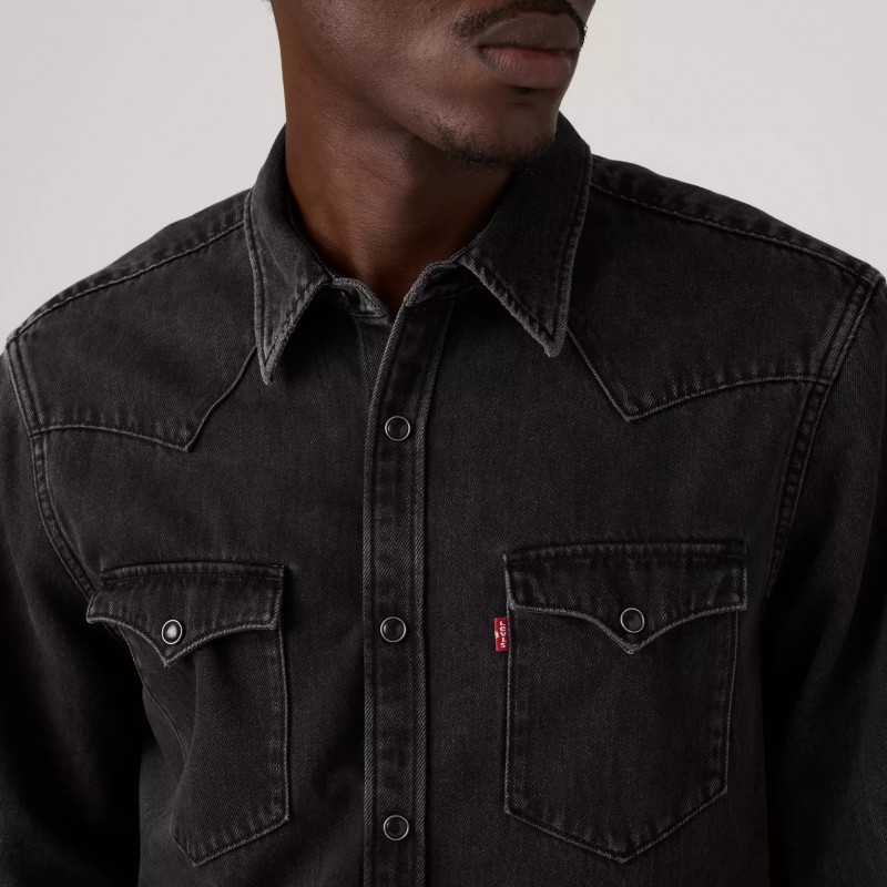 Πουκάμισο τζίν Barstow Standard Fit Western Black Levi's