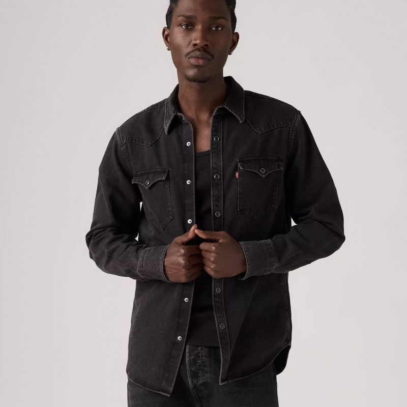 Πουκάμισο τζίν Barstow Standard Fit Western Black Levi's