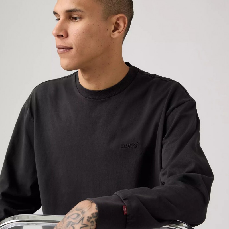 Μπλούζα με μακρύ μανίκι Long Sleeve Authentic Tee Black Levi's