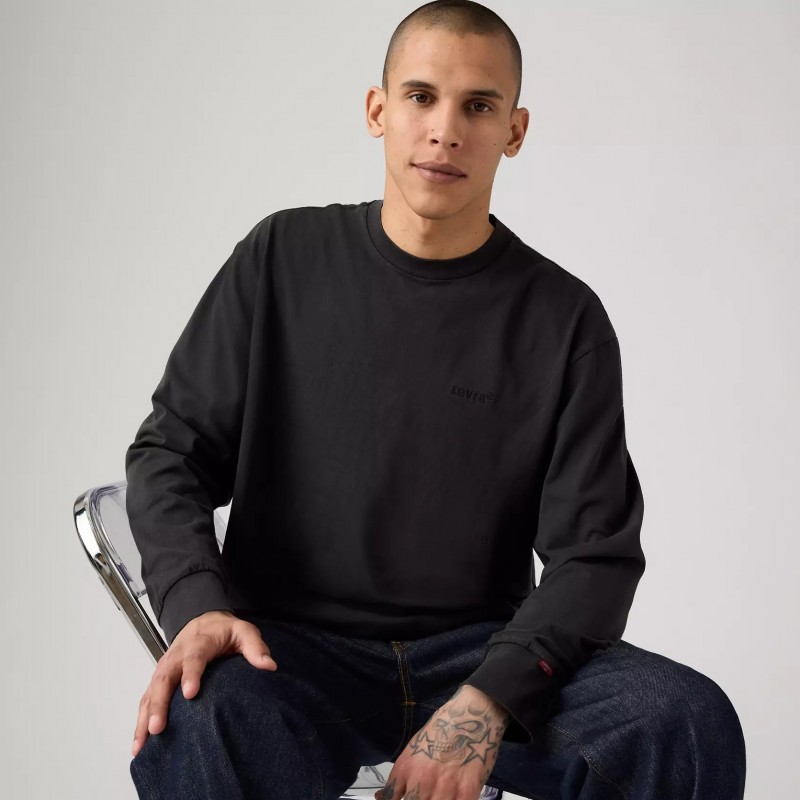 Μπλούζα με μακρύ μανίκι Long Sleeve Authentic Tee Black Levi's