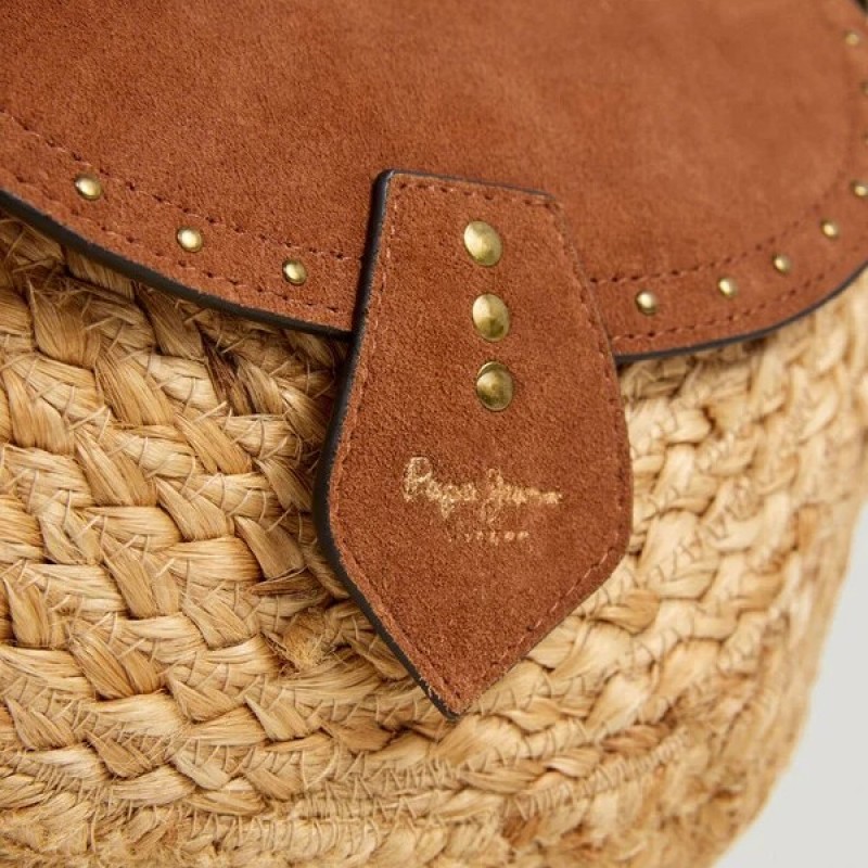 Τσάντα ώμου Saddie barker Brown Pepe jeans