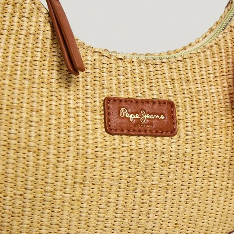Τσάντα σε σχήμα ημισελήνου Trish Brown Pepe jeans
