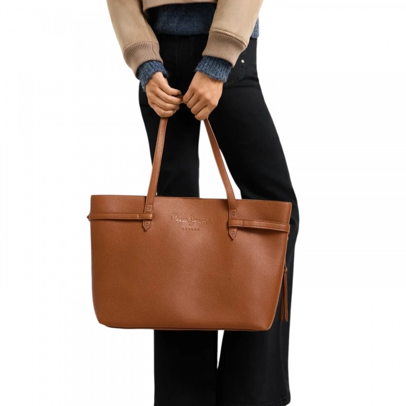 Τσάντα ώμου Sabina key Brown Pepe jeans