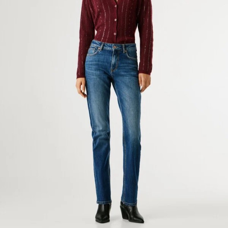 Τζίν mid-rise Mary straight Blue Pepe jeans