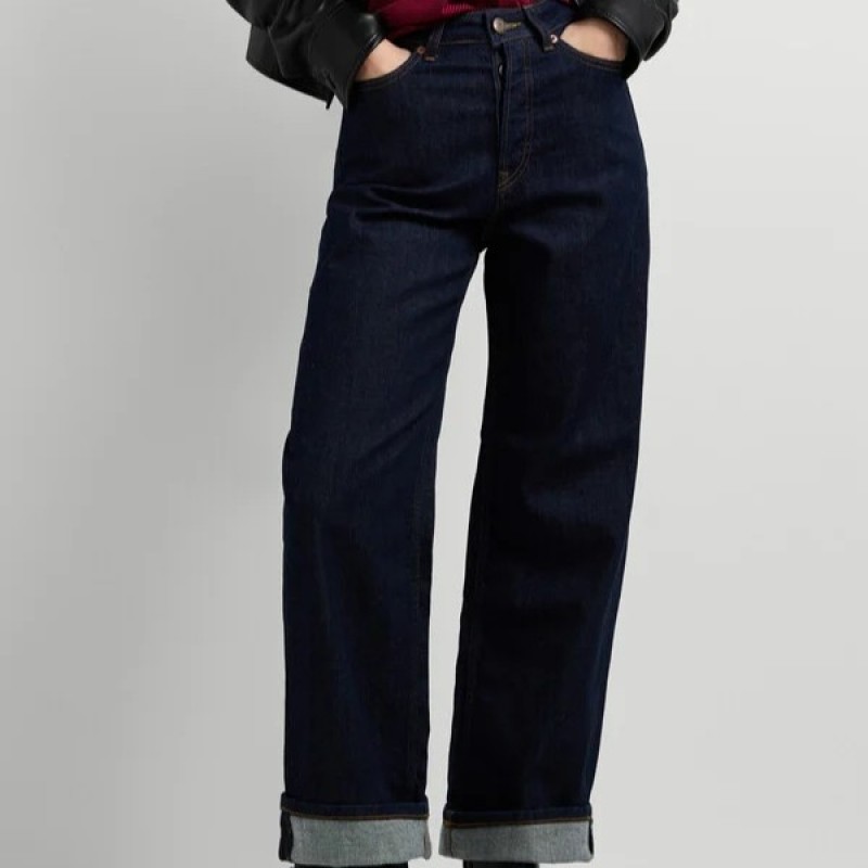 Παντελόνι τζίν high-rise straight Lexa Blue Pepe jeans