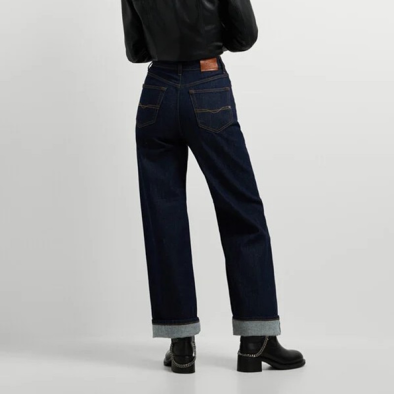 Παντελόνι τζίν high-rise straight Lexa Blue Pepe jeans