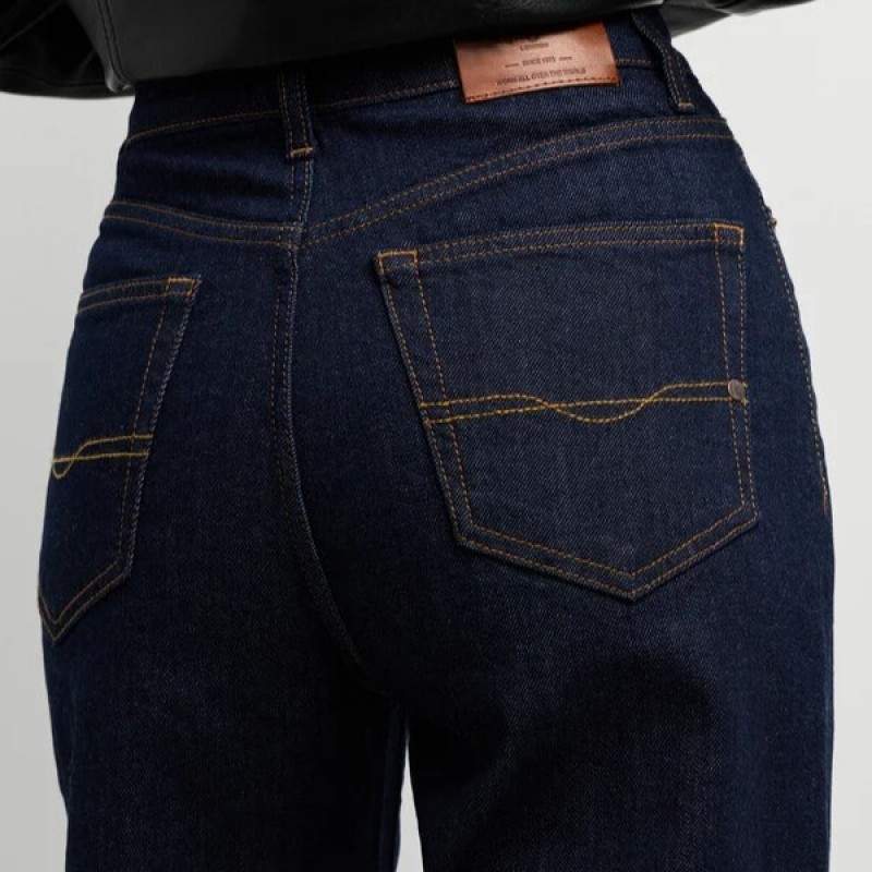 Παντελόνι τζίν high-rise straight Lexa Blue Pepe jeans