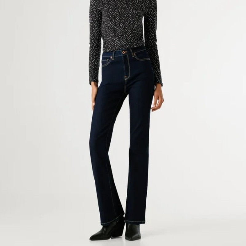 Τζίν high-rise flare fit Dion Blue Pepe jeans