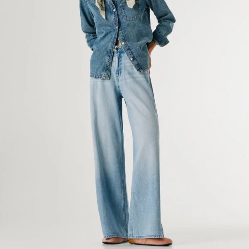 Παντελόνι τζίν wide leg Jaimy Blue Pepe jeans
