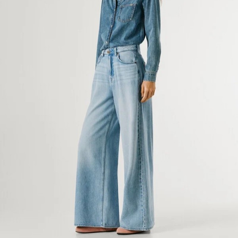 Παντελόνι τζίν wide leg Jaimy Blue Pepe jeans