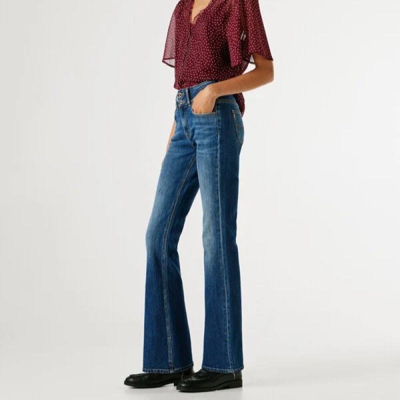 Τζίν mid-rise flare fit Venus Blue Pepe jeans