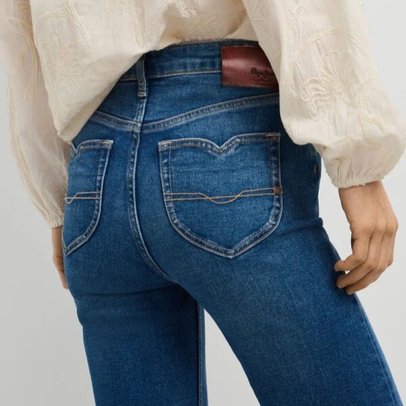 Παντελόνι τζίν high-rise Flare Willa Blue Pepe jeans