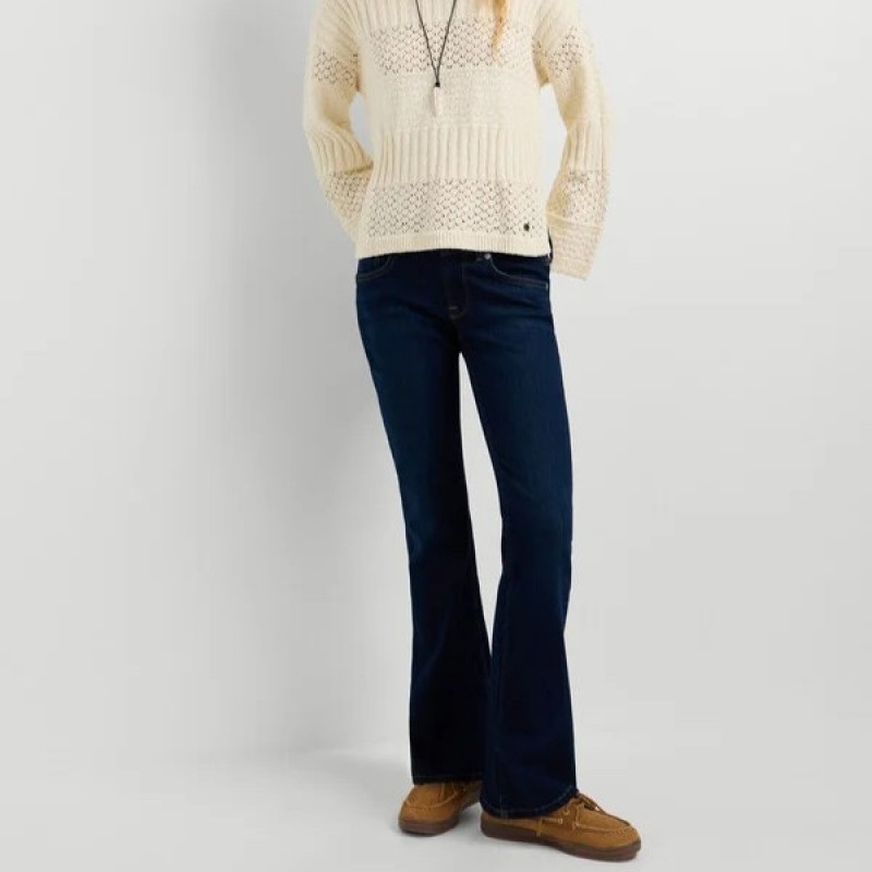 Παντελόνι τζίν low-rise flare fit Pimlico Blue Pepe jeans
