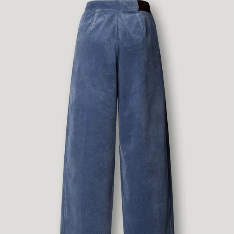Παντελόνι κοτλέ wide fit corduroy Khloe Blue Pepe jeans