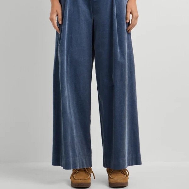 Παντελόνι κοτλέ wide fit corduroy Khloe Blue Pepe jeans
