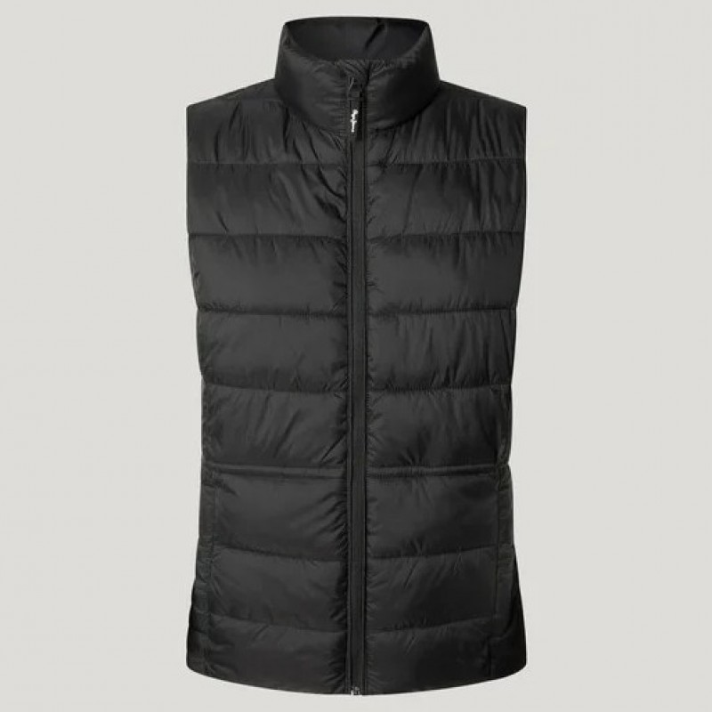 Μπουφάν αμάνικο Sally vest Black Pepe jeans