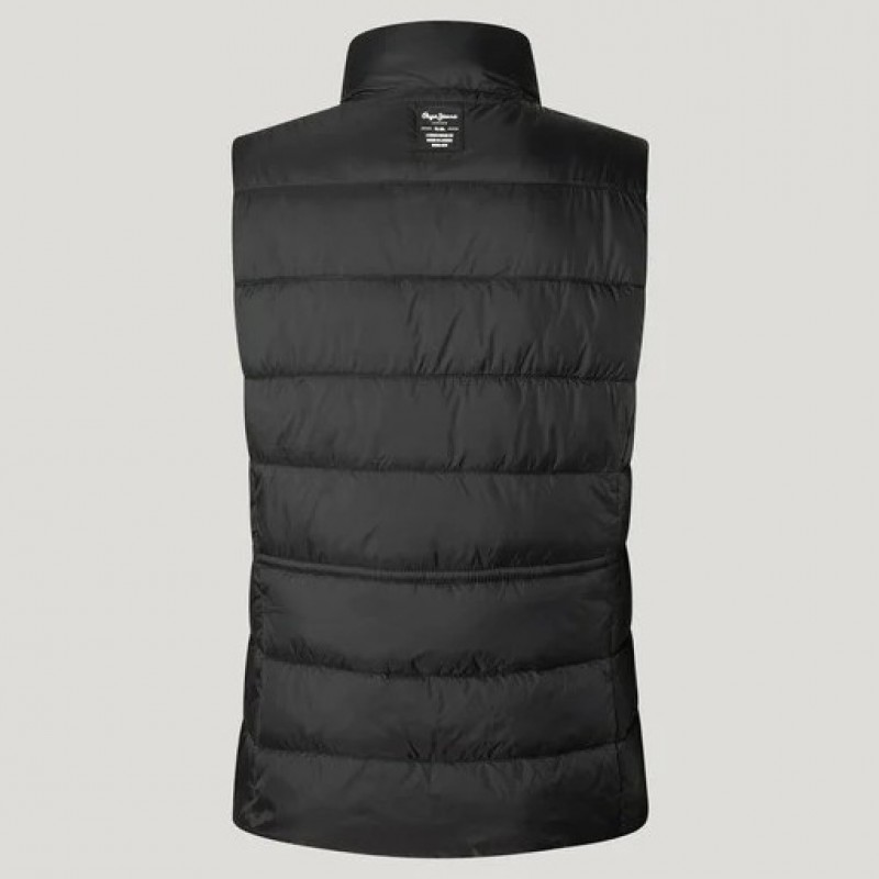 Μπουφάν αμάνικο Sally vest Black Pepe jeans