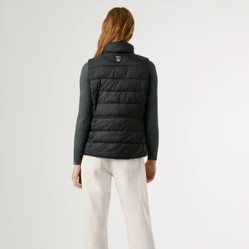 Μπουφάν αμάνικο Sally vest Black Pepe jeans