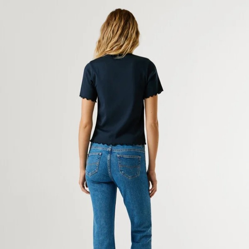 Μπλούζα με κοντό μανίκι Nora Blue Pepe jeans