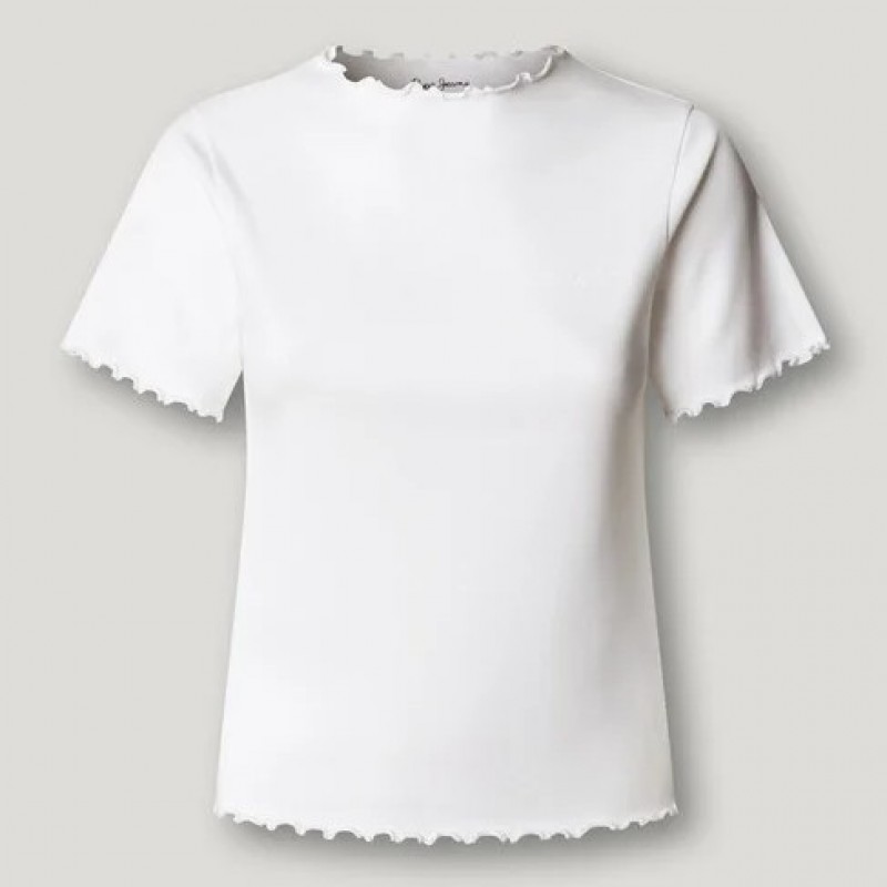 Μπλούζα με κοντό μανίκι Nora White Pepe jeans