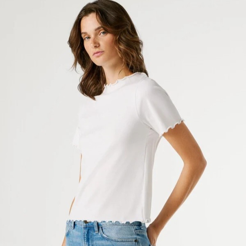 Μπλούζα με κοντό μανίκι Nora White Pepe jeans