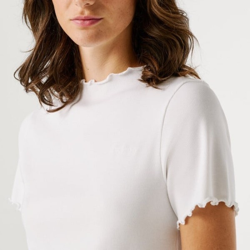 Μπλούζα με κοντό μανίκι Nora White Pepe jeans