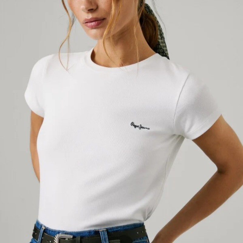 Μπλούζα με κοντό μανίκι Merida White Pepe jeans