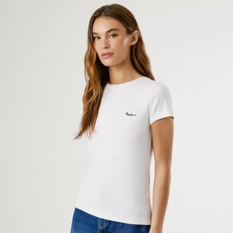 Μπλούζα με κοντό μανίκι Merida White Pepe jeans