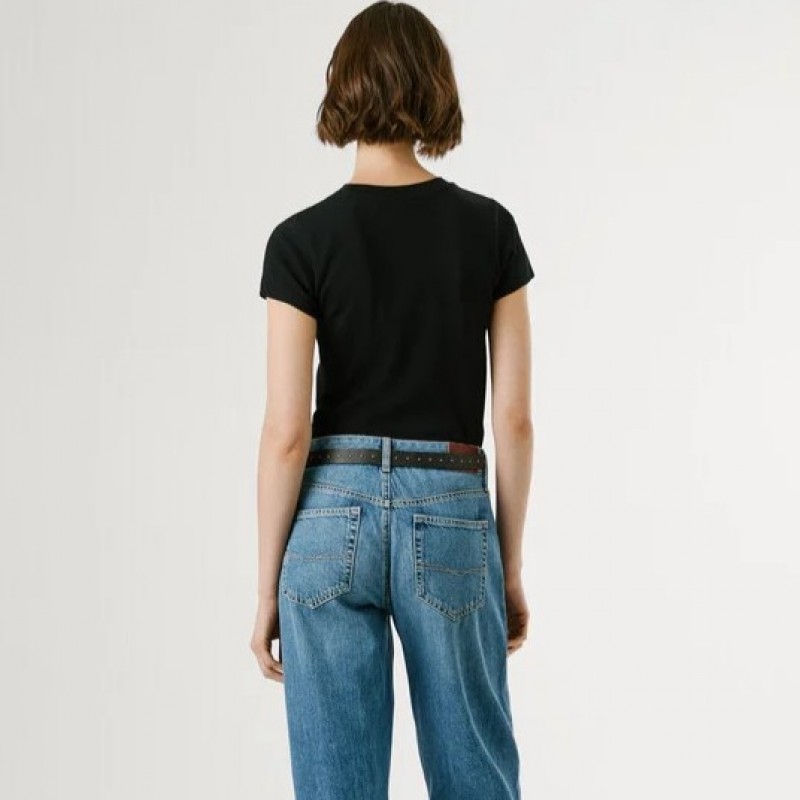 Μπλούζα με κοντό μανίκι Merida Black Pepe jeans