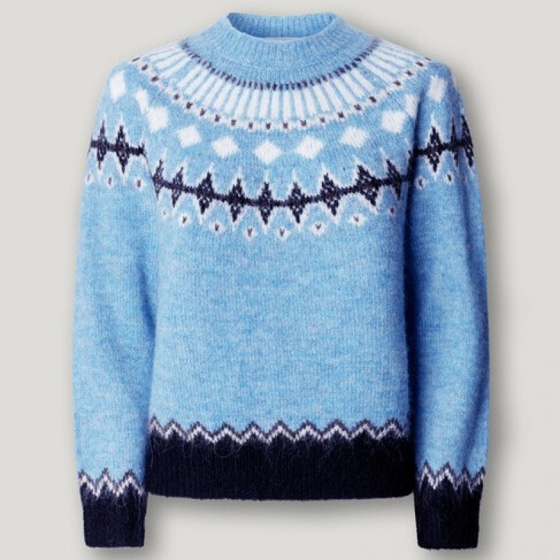 Πουλόβερ πλεκτό fair isle με σχέδιο Allura Ciel Pepe jeans