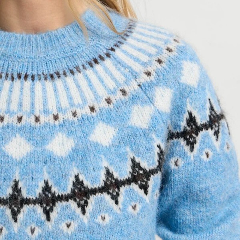 Πουλόβερ πλεκτό fair isle με σχέδιο Allura Ciel Pepe jeans