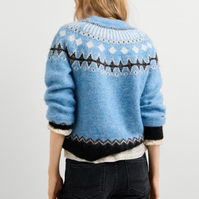 Πουλόβερ πλεκτό fair isle με σχέδιο Allura Ciel Pepe jeans