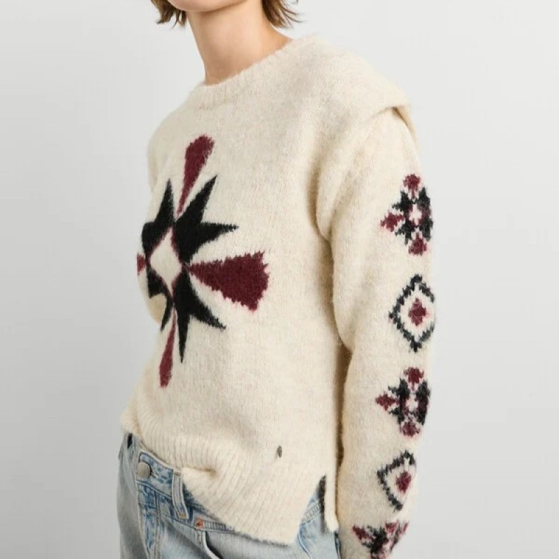 Πουλόβερ πλεκτό crew neck jumper Audrey Beige Pepe jeans