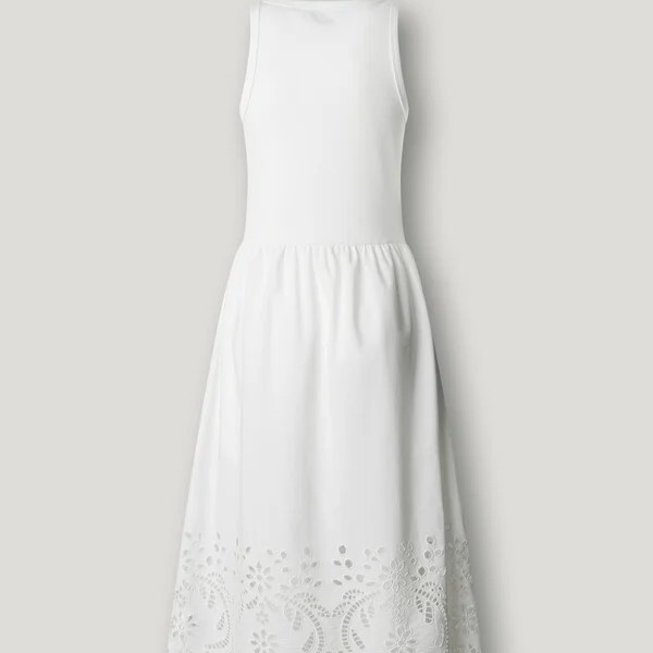 Φόρεμα αμάνικο με δαντέλα Naomi White Pepe jeans