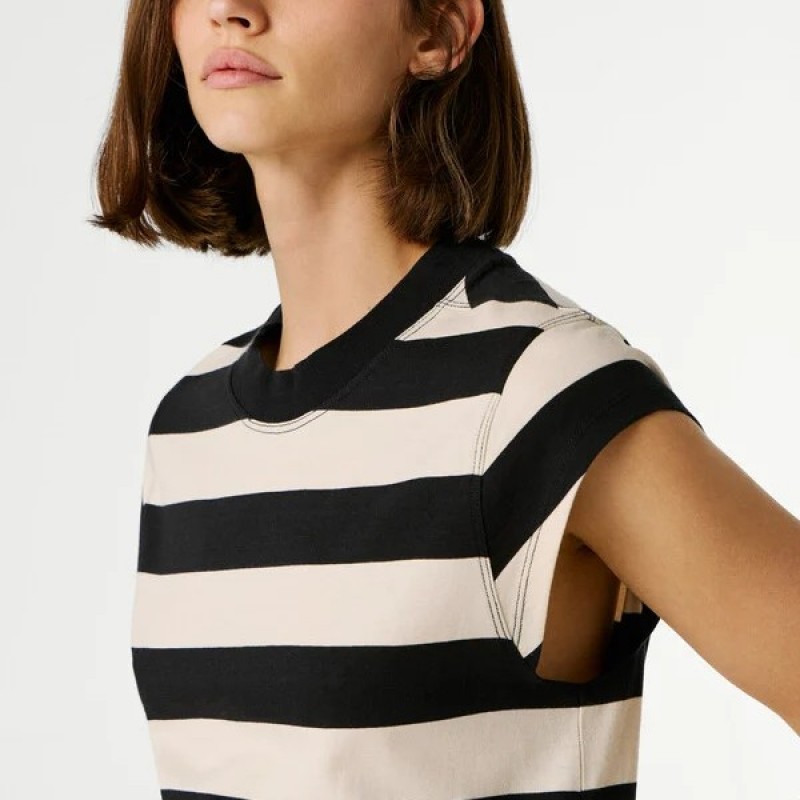 Φόρεμα αμάνικο ριγέ Lila Black Pepe jeans