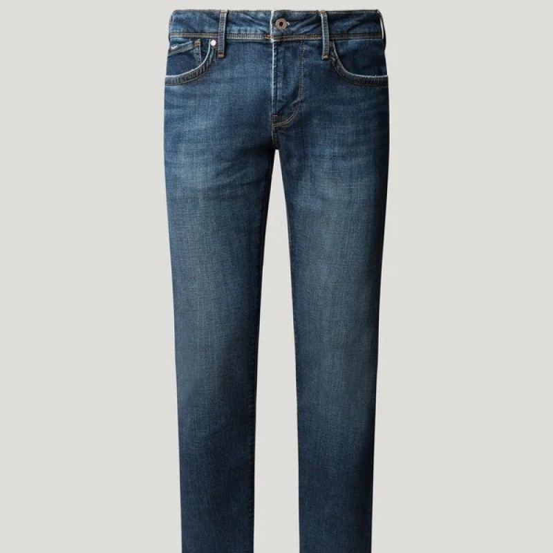 Παντελόνι τζίν low-rise slim fit Hatch Blue Pepe jeans