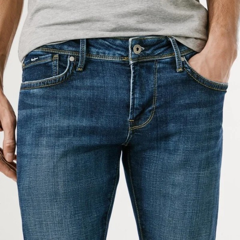 Παντελόνι τζίν low-rise slim fit Hatch Blue Pepe jeans