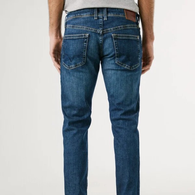 Παντελόνι τζίν low-rise slim fit Hatch Blue Pepe jeans