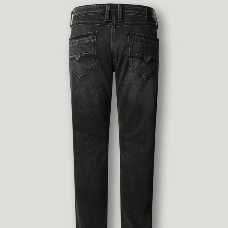Τζίν παντελόνι Spike taper fit mid-rise Black Pepe jeans