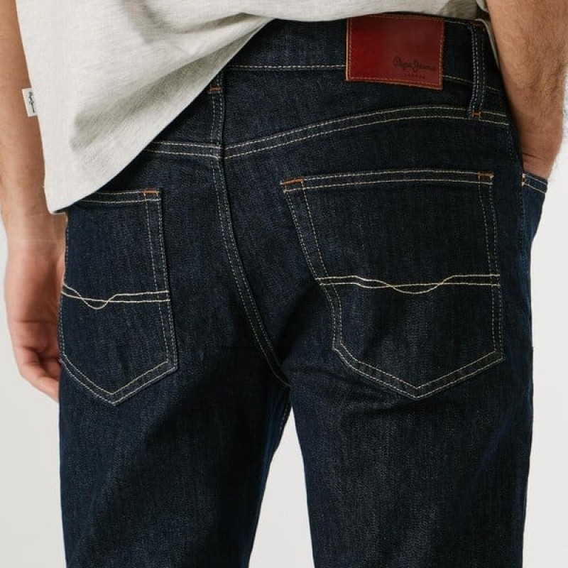 Παντελόνι τζίν mid-rise slim fit Hatch Blue Pepe jeans