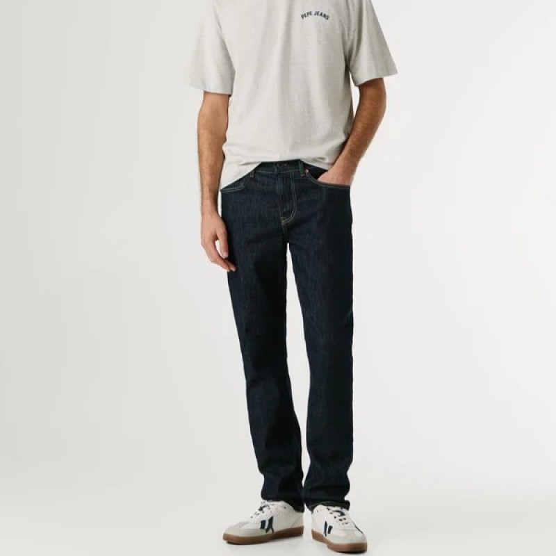 Παντελόνι τζίν mid-rise slim fit Hatch Blue Pepe jeans