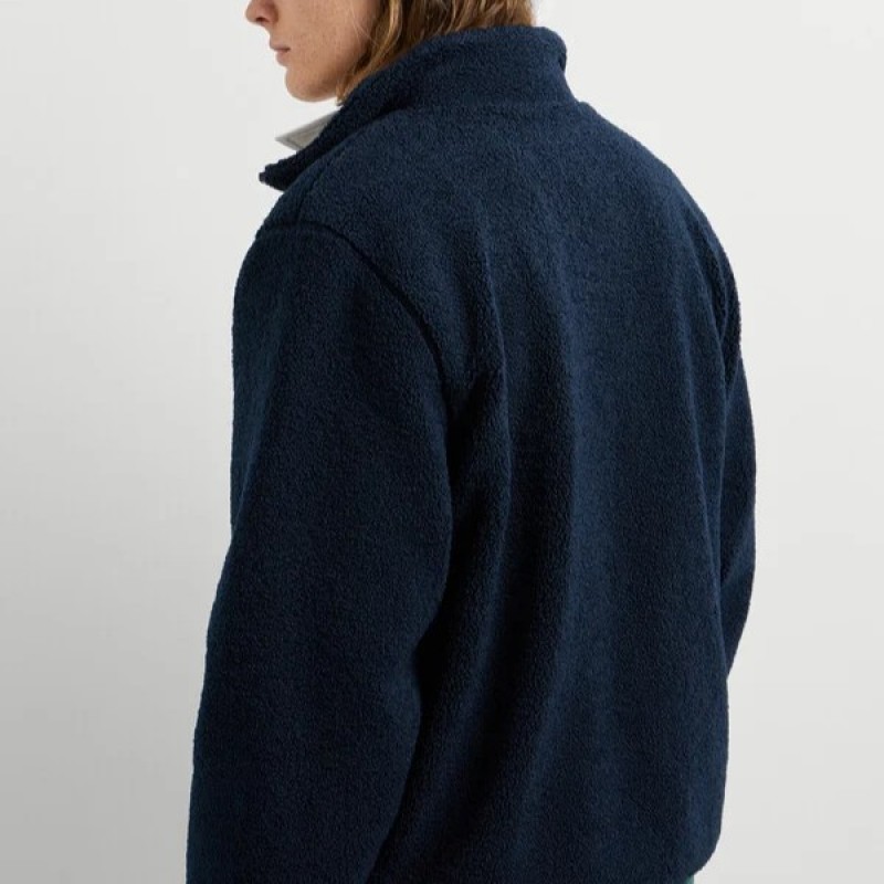 Μπουφάν Borg regular fit Blue Pepe jeans