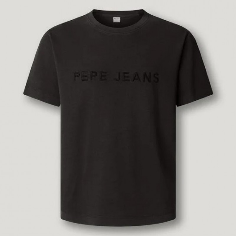 Μπλούζα με κοντό μανίκι essentials Mayer Black Pepe jeans