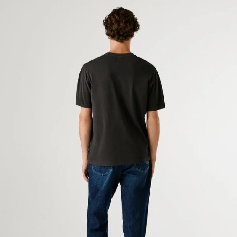 Μπλούζα με κοντό μανίκι essentials Mayer Black Pepe jeans