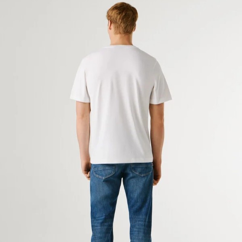 Μπλούζα με κοντό μανίκι essentials Summer logo White Pepe jeans